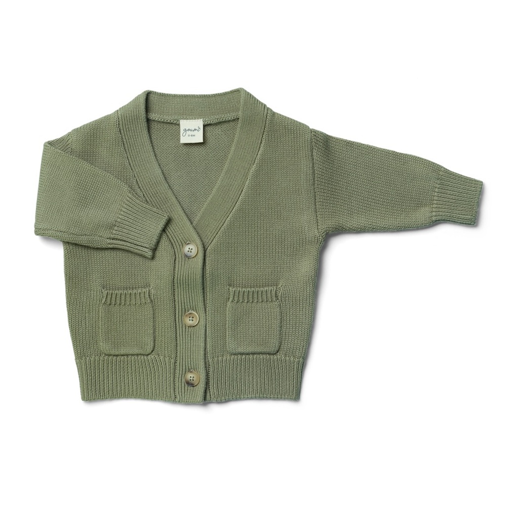 NWT Goumi Artichoke Organic Cotton Knit Button-Up Sweater